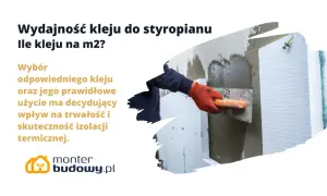 Przedstawia nakładanie kleju do styropianu na m2. Prawidłowe użycie kleju zapewnia trwałość izolacji termicznej.